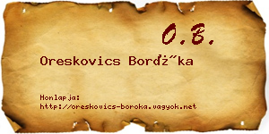 Oreskovics Boróka névjegykártya
